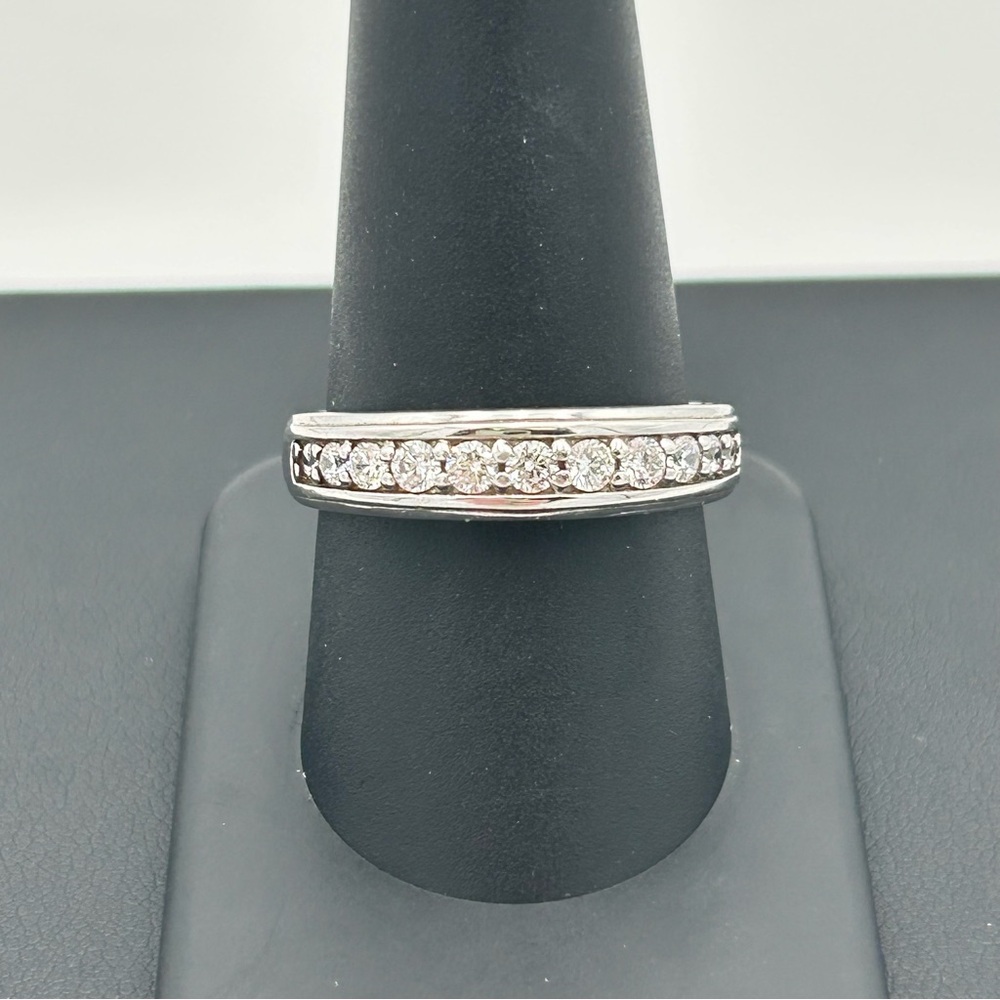 Sterling Silver Band with Crystals